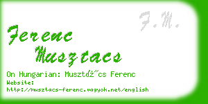 ferenc musztacs business card